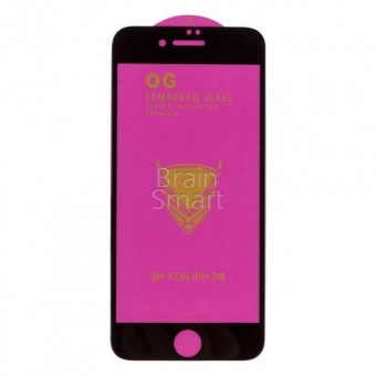 Стекло тех.упак. OG Purple iPhone 7/8/SE 2021 Черный - фото, изображение, картинка