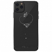 Накладка пластик Kingxbar Swarovski iPhone 11 Pro Сердце Черный