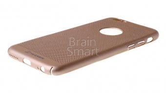 Накладка пластиковая UMI перфорированая Soft Touch iPhone 6 Золотой - фото, изображение, картинка