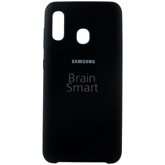 Накладка Silicone Case Samsung A305 (A30 2019) (18) Чёрный - фото, изображение, картинка