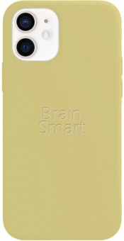 Накладка Silicone Case Original iPhone 12 mini (51) Молочно-Желтый - фото, изображение, картинка