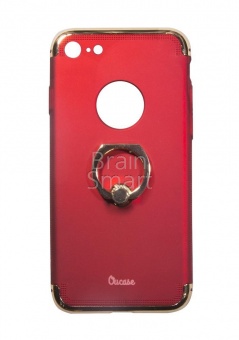 Накладка силиконовая Oucase Passat Series iPhone 7/8 С кольцом Красный - фото, изображение, картинка