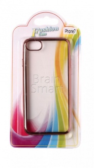 Накладка силиконовая с крашенными бортами iPhone 7/8 Розовый - фото, изображение, картинка