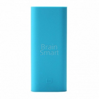 Чехол силиконовый для Xiaomi Power Bank slim (5000mAh) Голубой - фото, изображение, картинка