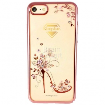 Накладка пластик Kingxbar Lady Series-Shoe Swarovski iPhone 7 Plus/8 Plus Розовый - фото, изображение, картинка