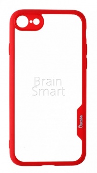 Накладка силиконовая Oucase Pretty Series iPhone 7/8/SE Красный/Прозрачный - фото, изображение, картинка