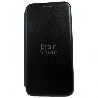 Книжка кожа Brauffen Samsung A750 (A7 2018) Черный тех.упак - фото, изображение, картинка