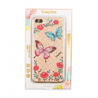 Накладка пластик Kingxbar Fairy Land Series-Butterfly Swarovski iPhone 7 Plus/8 Plus Золотой - фото, изображение, картинка