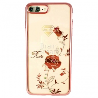 Накладка пластик Kingxbar Foliflora Series- Rose Swarovski iPhone 7 Plus/8 Plus Розовый - фото, изображение, картинка