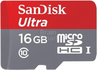 MicroSD 16GB SanDisk Class 10 Ultra UHS-I (80 Mb/s) - фото, изображение, картинка