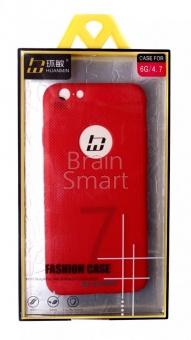 Накладка пластиковая UMI перфорированая Soft Touch iPhone 6 Красный - фото, изображение, картинка