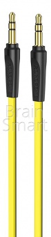 AUX кабель Borofone BL6 плоский (1м) Черный/Желтый - фото, изображение, картинка