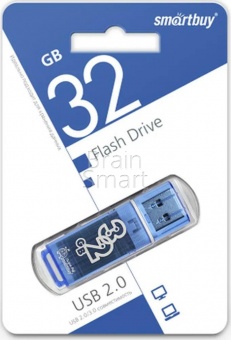 USB 2.0 Флеш-накопитель 32GB SmartBuy Glossy Синий* - фото, изображение, картинка