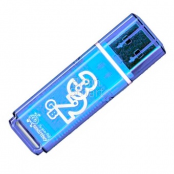 USB 2.0 Флеш-накопитель 32GB SmartBuy Glossy Синий - фото, изображение, картинка