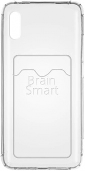 Накладка силиконовая с карманом Xiaomi Redmi 9A Прозрачный1* - фото, изображение, картинка