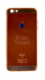 Накладка силиконовая Sparkle Glossy хромированный iPhone 6 Plus Золотой - фото, изображение, картинка