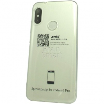 Накладка силиконовая тех.упак SMTT Simeitu Soft touch Xiaomi Redmi 6 Pro/A2 Lite Прозрачный - фото, изображение, картинка