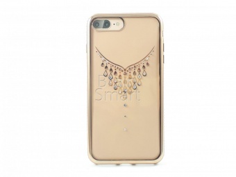 Накладка силикон Girlscase (Kingxbar) Starry Sky-Dew Swarovski iPhone 7 Золотой2
