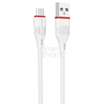 USB кабель Micro Borofone BX17 Enjoy (1м) Белый - фото, изображение, картинка