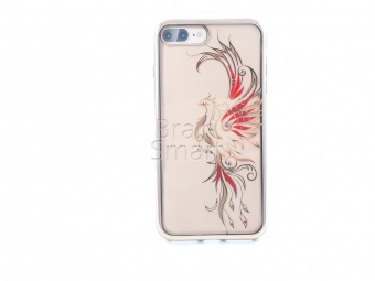 Накладка силикон Girlscase (Kingxbar) Phoenix Series Жар птица Swarovski iPhone 7 Plus Золотой2