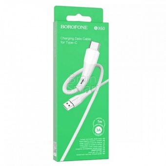 USB кабель Type-C Borofone BX60 Superior (1м) Белый - фото, изображение, картинка