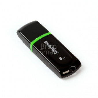 USB 2.0 Флеш-накопитель 8GB SmartBuy Paean Черный - фото, изображение, картинка