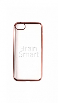 Накладка силиконовая с крашенными бортами iPhone 7/8 Розовый - фото, изображение, картинка