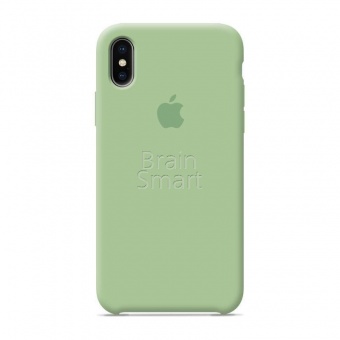 Накладка Silicone Case Original iPhone X/XS  (1) Оливковый - фото, изображение, картинка
