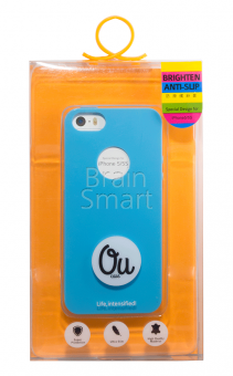 Накладка силиконовая Oucase Brighten Series iPhone 5/5S/SE Голубой - фото, изображение, картинка