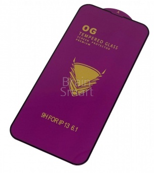 Стекло тех.упак. OG Purple iPhone 13/13 Pro/14 Черный - фото, изображение, картинка