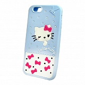 Накладка силиконовая Big iPhone 6 Hello Kitty Голубой
