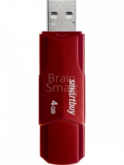 USB 2.0 Флеш-накопитель 4GB SmartBuy Clue Бордовый - фото, изображение, картинка