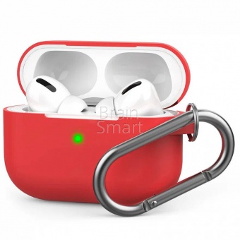 Чехол Silicone case для Apple Airpods Pro Красный - фото, изображение, картинка