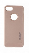 Накладка силиконовая SPG с карбоновой вставкой iPhone 7/8/SE Бежевый