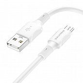 USB кабель Micro Borofone BX80 2,4A (1м) Белый* - фото, изображение, картинка