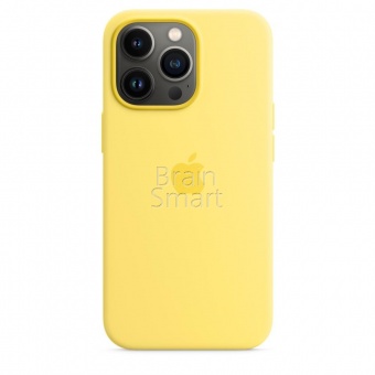 Накладка Silicone Case Original iPhone 13 Pro (32) Ярко-Жёлтый - фото, изображение, картинка