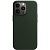Накладка Magsafe Leather Case iPhone 14 Pro Зеленая Секвойя* - фото, изображение, картинка