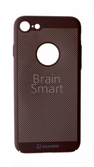 Накладка пластиковая UMI перфорированая Soft Touch iPhone 7/8 Коричневый - фото, изображение, картинка