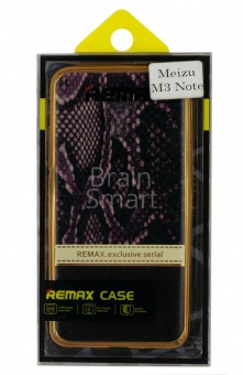 Накладка силиконовая Remax Exclusive Serial Snake Meizu M3 Note Фиолетовый - фото, изображение, картинка