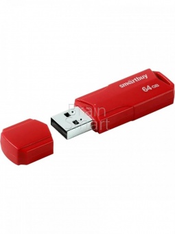 USB 2.0 Флеш-накопитель 64GB SmartBuy Clue Красный - фото, изображение, картинка