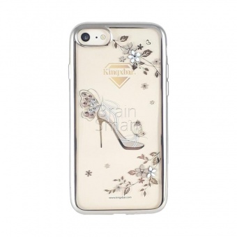 Накладка силикон Girlscase (Kingxbar) Lady Series-Shoe Swarovski iPhone 7 Plus/8 Plus Золотой1 - фото, изображение, картинка