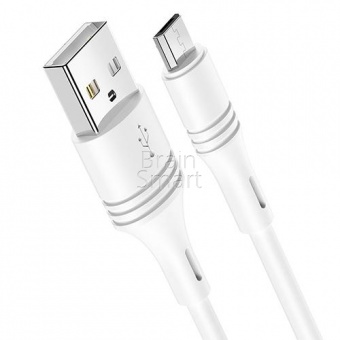 USB кабель Micro Borofone BX43 CoolJoy (1м) Белый - фото, изображение, картинка