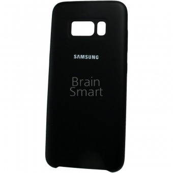 Накладка Silicone Case Samsung Galaxy S8 (18) Чёрный - фото, изображение, картинка