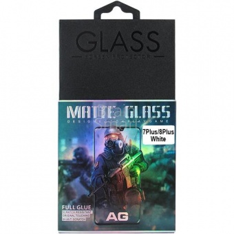 Защитное стекло Bingo Matte 5D Full Glue iPhone 7 Plus/8 Plus Белый - фото, изображение, картинка