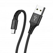 USB кабель Micro Borofone BX20 Nylon 2,1A (1м) Черный* - фото, изображение, картинка
