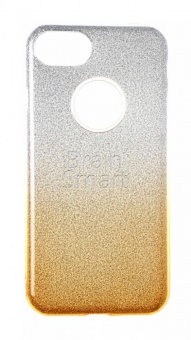 Накладка силиконовая Aspor Mask Collection Песок с отливом iPhone 7/8 Серебряный/Золотой - фото, изображение, картинка