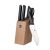 Набор Ножей с подставкой Xiaomi HuoHou Fire Kitchen Steel Knife Set 6шт (HU0057)* - фото, изображение, картинка