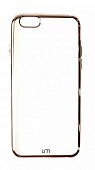 Накладка силиконовая UMi с окантовкой iPhone 6 Золотой