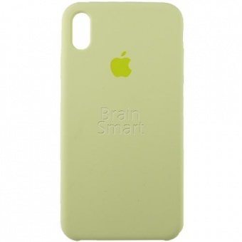 Накладка Silicone Case Original iPhone XS Max (51) Молочно-Желтый - фото, изображение, картинка