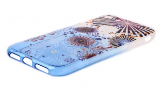 Накладка силиконовая с рисунком iPhone 7/8 Салют Синий - фото, изображение, картинка